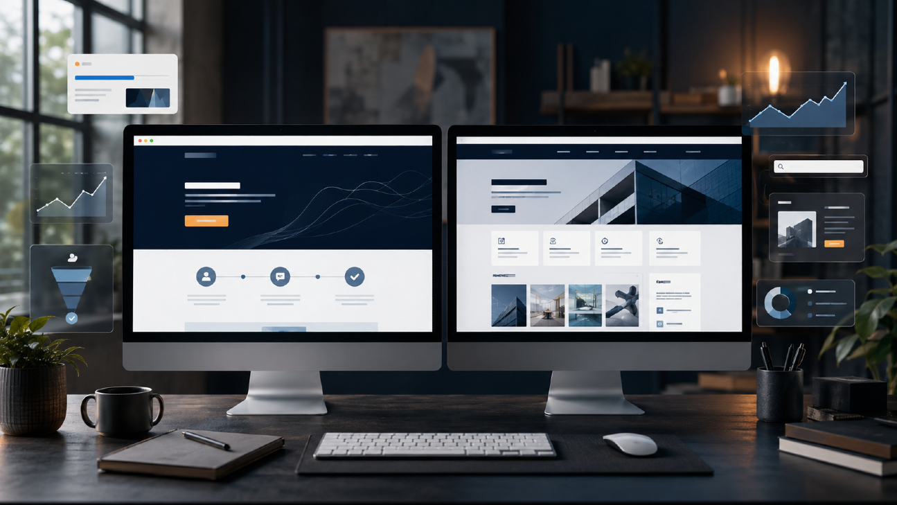 Ilustrasi Landing Page atau Website Lengkap: Mana yang Tepat untuk Promosi Bisnis?