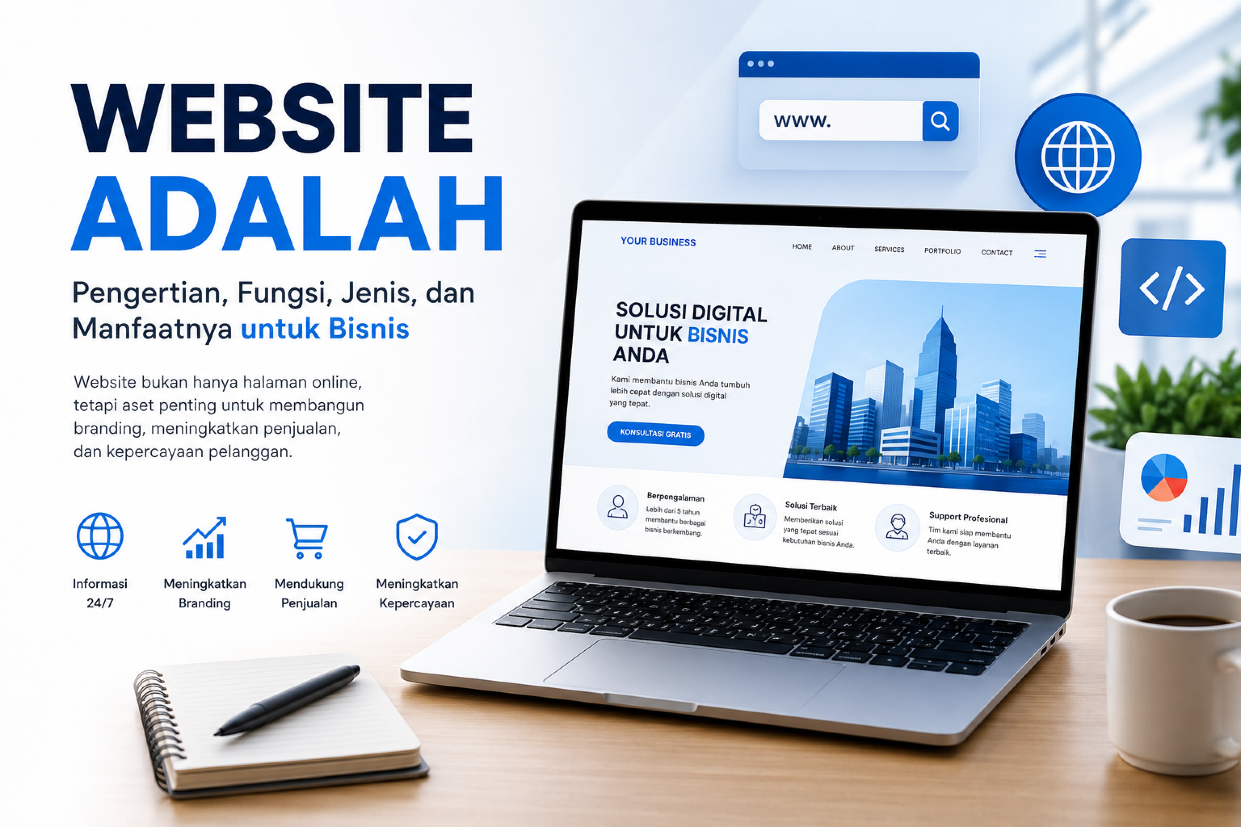 Ilustrasi artikel Website Adalah: Pengertian, Fungsi, Jenis, dan Manfaatnya untuk Bisnis