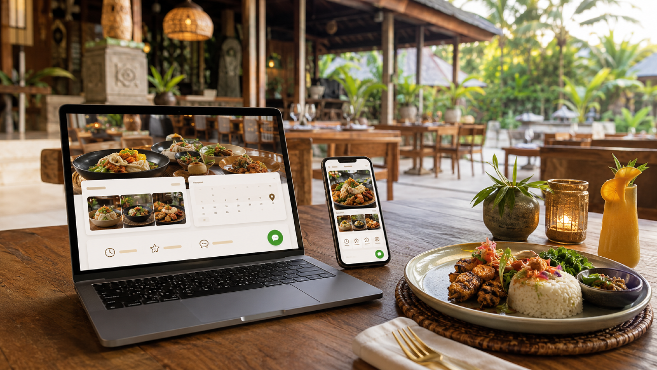 Ilustrasi Website Restoran di Bali: Fitur Penting untuk Mendatangkan Pelanggan