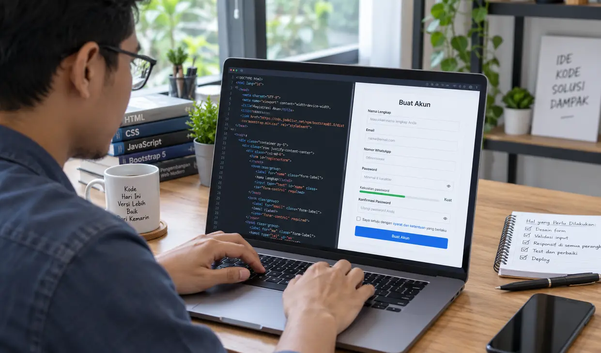 Contoh coding Contoh Coding Form Registrasi yang Responsif