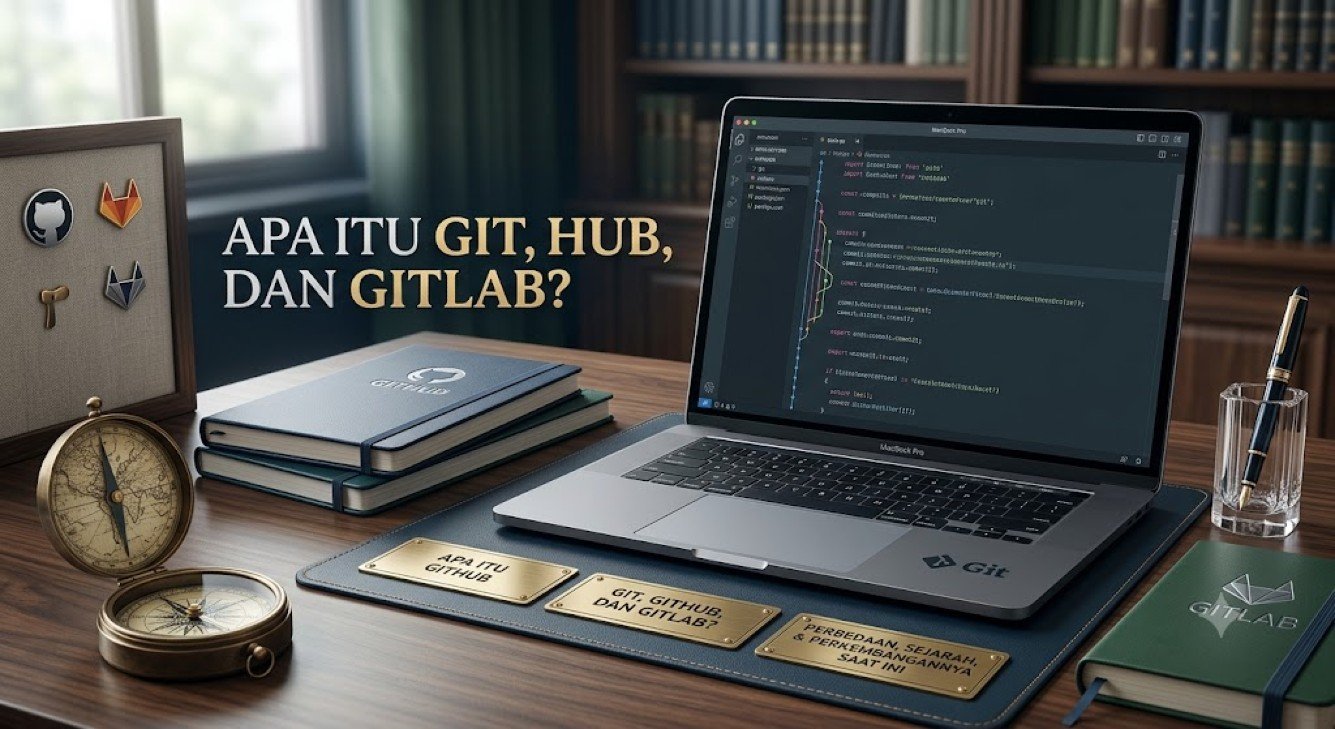 Ilustrasi tutorial Apa Itu Git, GitHub, dan GitLab? Perbedaan, Sejarah, dan Perkembangannya Saat Ini