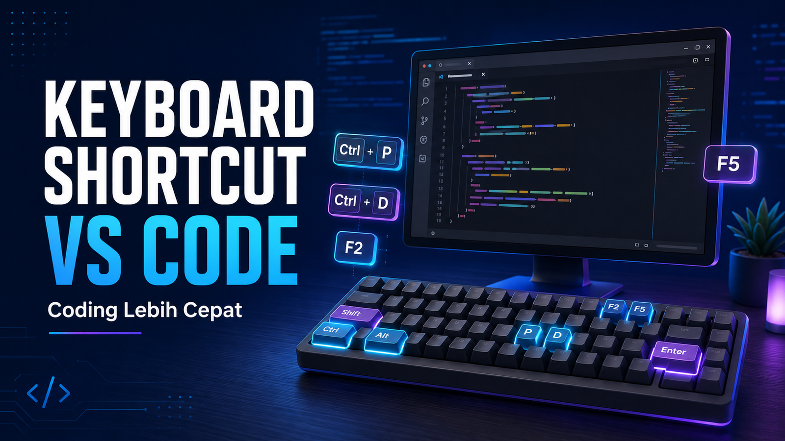 Ilustrasi tutorial 25 Keyboard Shortcut VS Code Paling Berguna untuk Coding Lebih Cepat